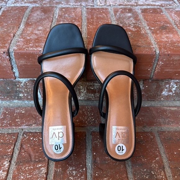 DV Dolce Vita Hermie Black Strap Women's Heel Sandals Size 10 - Picture 5 of 7
